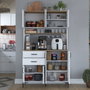 Hanah Home Armario Multiusos Blanco y Nogal